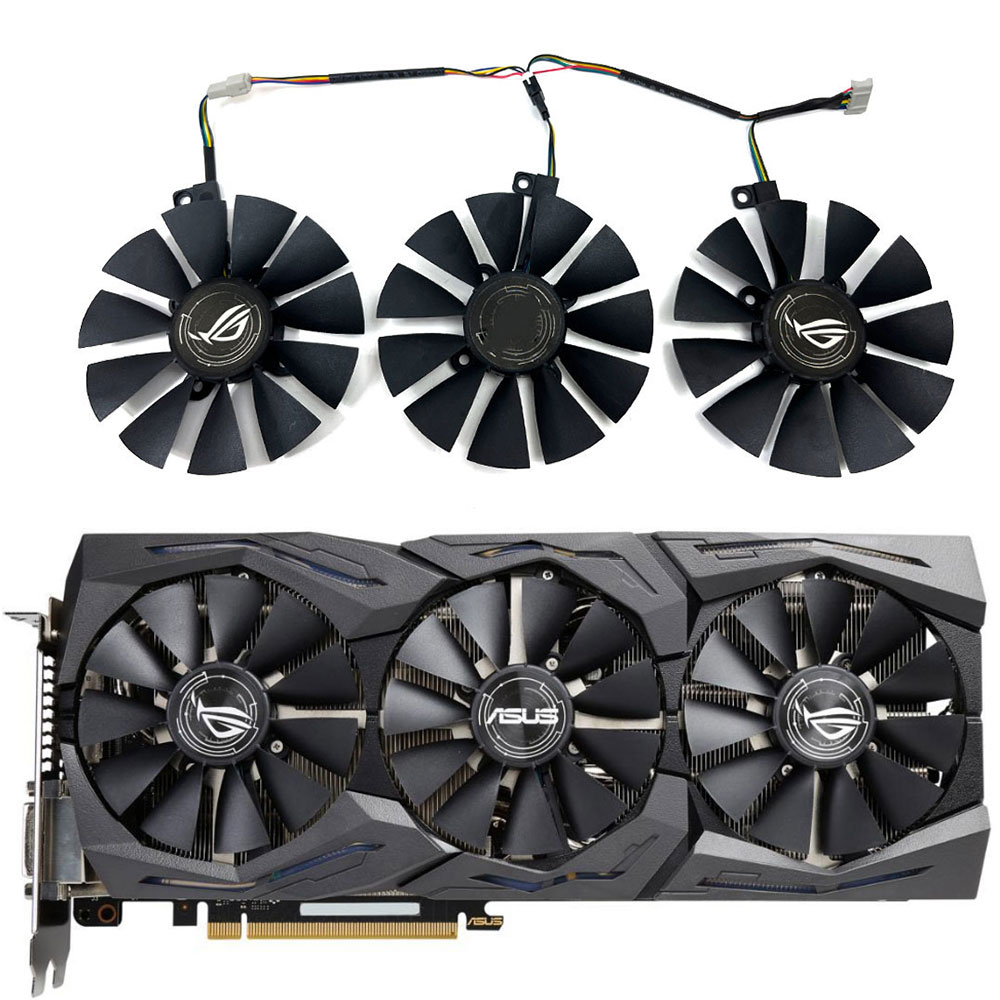 Rtx 3090 24Gb Gddr6X - 1 jeu de ventilateurs GPU ROG-STRIX-GTX1070-O8G-GAMING