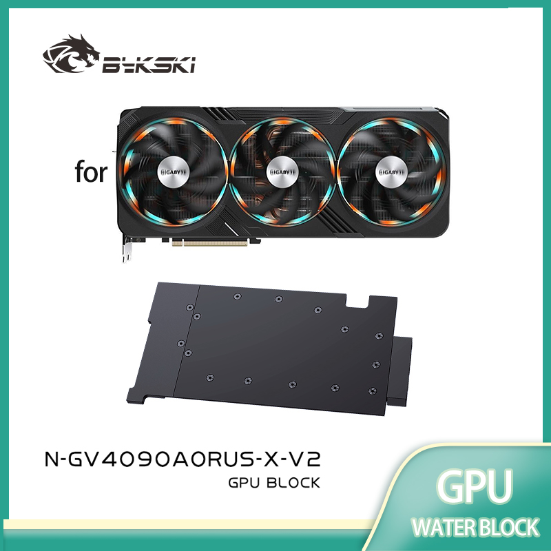 Rtx 4090 Water Block Full Cover - Bloc d'eau Bykski pour carte graphique